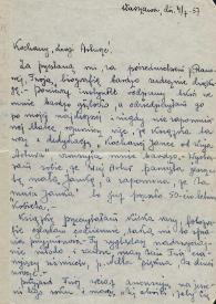 Carta dirigida a Arthur Rubinstein. Varsovia (Polonia), 04-07-1957