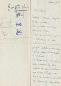 Carta dirigida a Aniela Rubinstein. Varsovia (Polonia), 04-06-1958