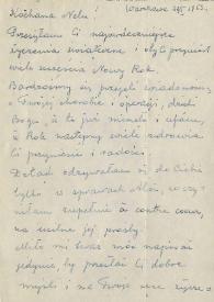 Carta dirigida a Aniela Rubinstein. Varsovia (Polonia), 22-01-1959