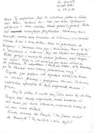 Carta dirigida a Aniela Rubinstein. Les Gronéts, Blois (Francia), 28-07-1983
