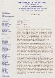 Carta dirigida a Arthur Rubinstein. Nueva York (Estados Unidos), 06-08-1976