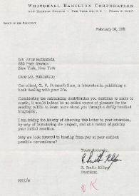 Carta dirigida a Arthur Rubinstein. Nueva York (Estados Unidos), 16-02-1961