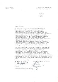 Carta dirigida a Arthur Rubinstein. Nueva York (Estados Unidos), 20-01-1976