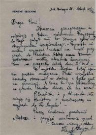 Carta dirigida a Aniela Rubinstein. México, 15-10-1950
