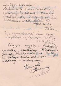 Carta dirigida a Aniela y Arthur Rubinstein. Nueva York, 19-03-1978