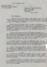 Carta dirigida a Arthur Rubinstein. París (Francia), 18-12-1952