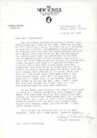 Carta dirigida a Aniela Rubinstein. Viena (Austria), 23-01-1958