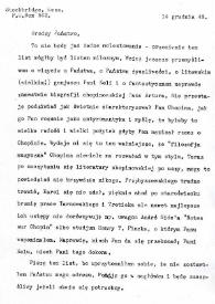 Carta dirigida a Aniela y Arthur Rubinstein. Stockbridge (Massachusetts), 14-12-1948