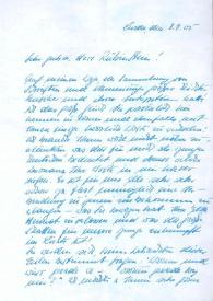 Carta dirigida a Arthur Rubinstein. Lucerne (Suiza), 08-09-1965