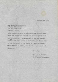 Carta a Ninon tallon Karlweis, 13-12-1971