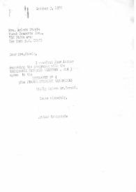 Carta a Arlene Steele. Nueva York, 03-10-1970