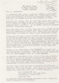 Carta dirigida a Arthur Rubinstein. Arizona
