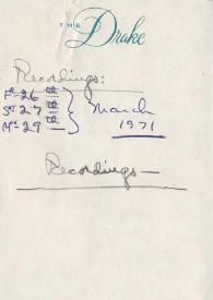 Carta dirigida a Arthur Rubinstein. Nueva York, 23-10-1970