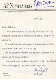 Carta dirigida a Arthur Rubinstein. Nueva York, 17-05-1973