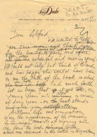 Carta dirigida a Alfred. Nueva York, 18-05-1973