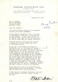 Carta dirigida a J. N. Clemans. Nueva York, 27-12-1971
