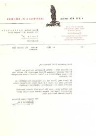 Carta dirigida aArthur Rubinstein. Suiza, 26-01-1974