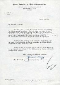 Carta dirigida a J. N. Clemans. Filadelfia (Pensilvania), 15-03-1974