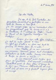 Carta dirigida a Arthur Rubinstein, 01-02-1974