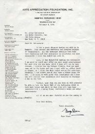 Carta dirigida a Arthur Rubinstein. Memphis (Tenessee), 08-02-1971
