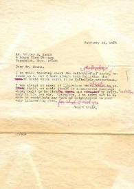 Carta a Walter E. Koons. Greenwich (Conneticut), 12-02-1964