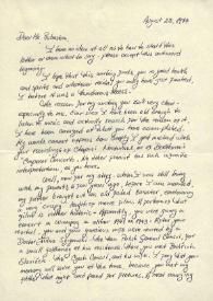 Carta dirigida a Arthur Rubinstein, 23-08-1974