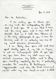 Carta dirigida a Arthur Rubinstein. Missouri, 09-01-1975