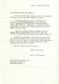 Carta a Moshe Kol, 18-12-1974