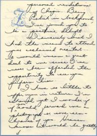 Carta dirigida a Arthur Rubinstein. Nueva York, 04-03-1976
