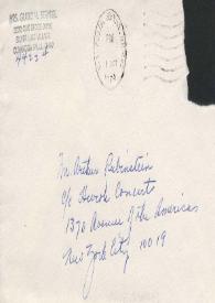 Carta dirigida a Arthur Rubinstein. Cuyahoga Falls (Ohio), 18-10-1974
