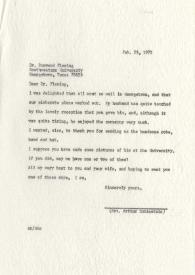 Carta dirigida a Durwood Fleming, 28-02-1972