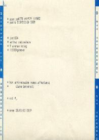 Telegrama dirigido a Arthur Rubinstein. París (Francia), 28-01-1982