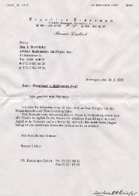Carta a Jan J. Bistritzky. Zurich, 24-05-1993