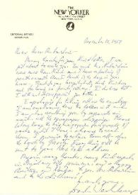 Carta dirigida a Aniela Rubinstein, 13-12-1957