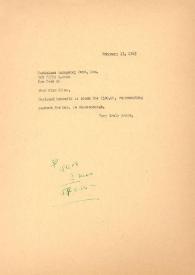 Carta dirigida a Frances Cohan, 13-02-1963