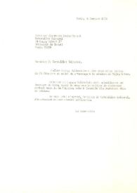Carta dirigida a Alvaro da Costa Franco. París (Francia), 04-01-1974