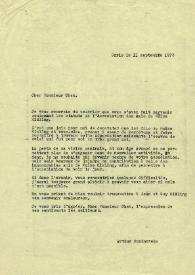 Carta dirigida a Oscar Ghez. París (Francia), 02-09-1978