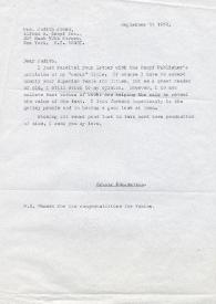 Carta dirigida a Judith B. Jones (Alfred A. Knopf), 11-09-1979