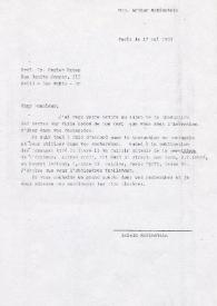 Carta dirigida a Carlos Kater. París (Francia), 17-05-1985
