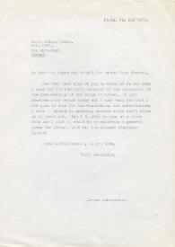 Carta dirigida a Shlomo Lahat (Alcalde de Tel-Aviv-Yafo). París (Francia), 02-05-1978