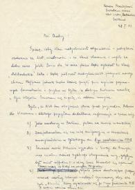 Carta dirigida a Felicja y Kazimierz Krance. Peeblesshire (Escocia), 28-02-1951