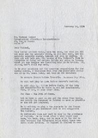 Carta dirigida a Michael Rainer. Nueva York, 14-02-1972