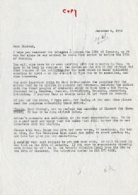 Carta dirigida a Michael Rainer. Nueva York, 06-12-1972