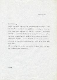 Carta dirigida a Michael Rainer. Nueva York, 08-01-1971
