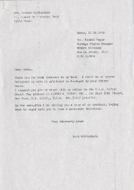 Carta dirigida a Isabel Roque. París (Francia), 12-09-1985
