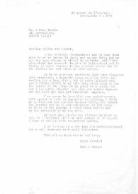 Carta dirigida a Lionel y Lilian Tertis. París (Francia), 05-07-1974