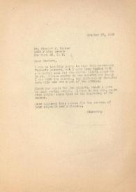 Carta dirigida a Arthur Rubinstein. Nueva York, 17-10-1962