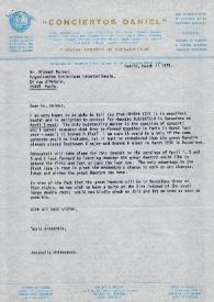 Carta dirigida a Michael Rainer. Madrid (España), 11-03-1975