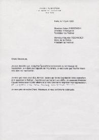 Carta dirigida a Adam Wibrowski y Maurice Tissandier. París (Francia), 12-06-1993