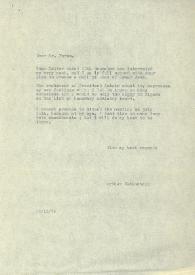 Carta dirigida a Anatole A. Yaron. París (Francia), 28-12-1976